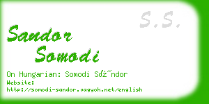 sandor somodi business card